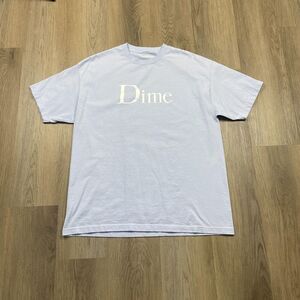 Dime Shirt Mens Extra Large Lavender 100% Cotton Crewneck Logo Graphic Skate Tee